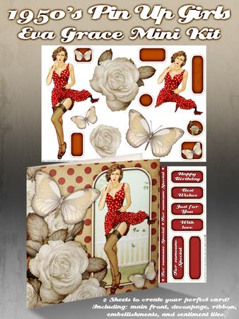1950's Pin Up Girl Eva Grace Mini Kit (retro)
