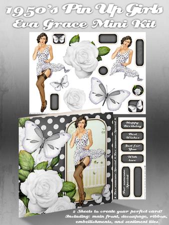 1950's Pin Up Girl Eva Grace Mini Kit (white)