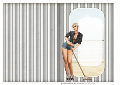 1950's Pin Up Girl Alice May (black) Insert