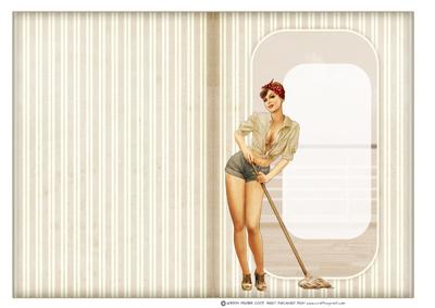 1950's Pin Up Girl Alice May (retro) Insert