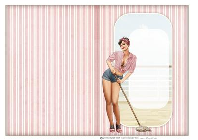 1950's Pin Up Girl Alice May (pink) Insert