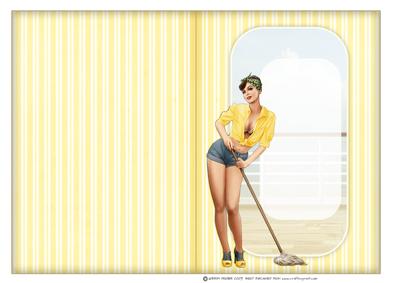 1950's Pin Up Girl Alice May (yellow) Insert