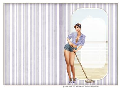 1950's Pin Up Girl Alice May (lilac) Insert