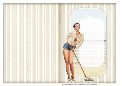 1950's Pin Up Girl Alice May (cream) Insert
