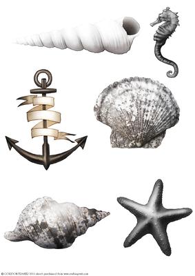 Seaside Embellishments (black)
