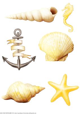 Seaside Embellishments (yellow)
