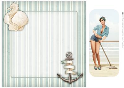 1950's Pin Up Girl Alice May Mini Kit (aqua) Insert