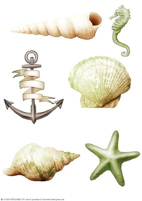 Seaside Embellishments (green)