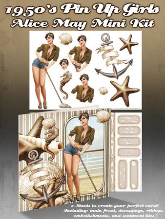 1950's Pin Up Girl Alice May Mini Kit (brown)