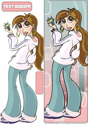 Teen Diva Text Queen Vertical Dl