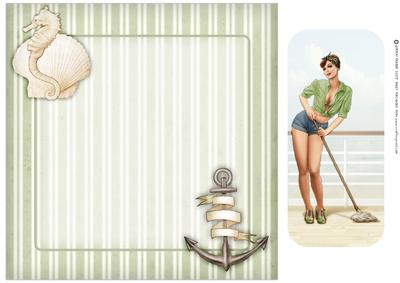 1950's Pin Up Girl Alice May Mini Kit (green) Insert