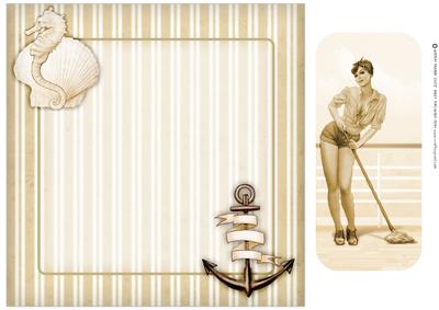 1950's Pin Up Girl Alice May Mini Kit (sepia) Insert