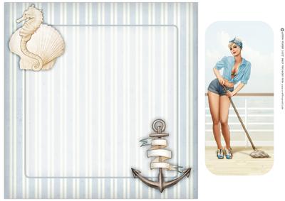 1950's Pin Up Girl Alice May Mini Kit (light Blue) Insert