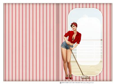 1950's Pin Up Girl Alice May Mini Kit (red) Insert