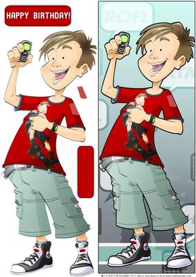 Teen Boy Text Star Large Dl