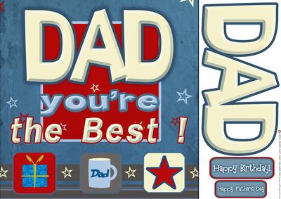 Dad You're the Best 8x8 Quick Card