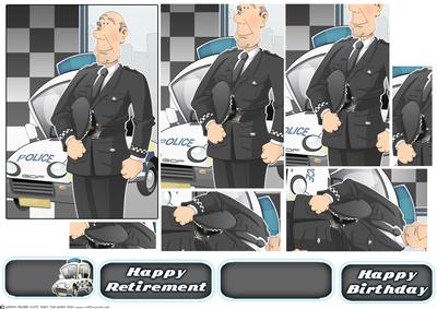 Policeman Retirement Dude Pyramid