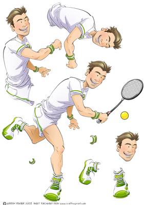 Tennis Dude 2 Decoupage Sheet