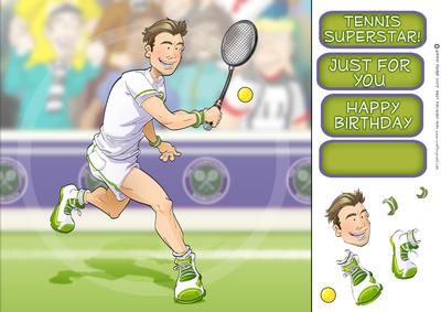 Tennis Dude 2 8x8 Quick Card