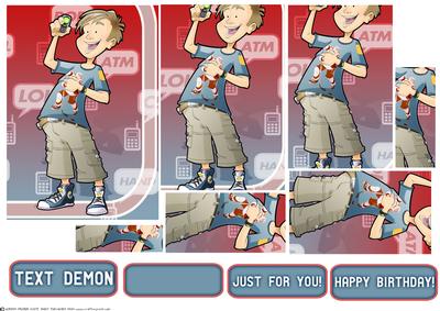 Teen Boy Text Star (blue) Pyramid