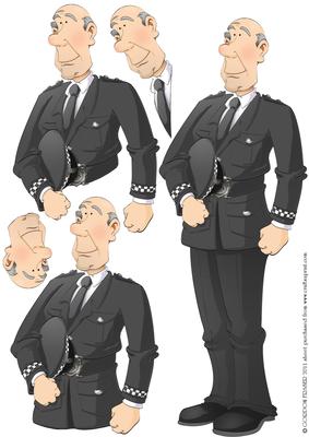 Policeman Retirement Dude Decoupage Sheet