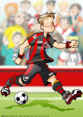 Football Dude Black and Red A4