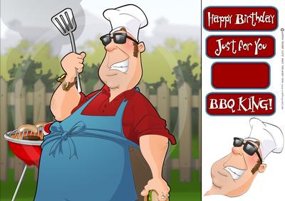 Barbeque Dude 8x8 Qiuck Card