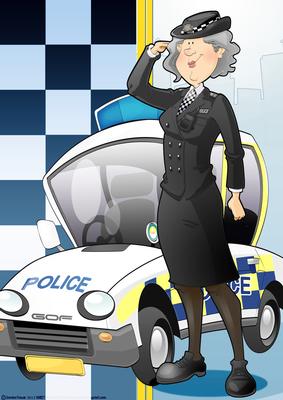 Policewoman Retirement Dudess A4