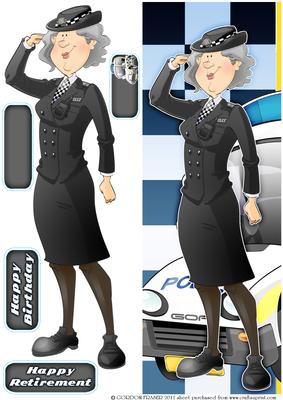 Policewoman Retirement Dudess Large Dl