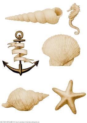 Seaside Embellishments (retro)