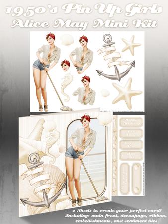 1950's Pin Up Girl Alice May Mini Kit (pale)