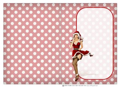 1950's Pin Up Girl Eva Grace Winter Wonderland (red) Insert