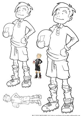 Football Referee Teen Dude Digital Stamp
