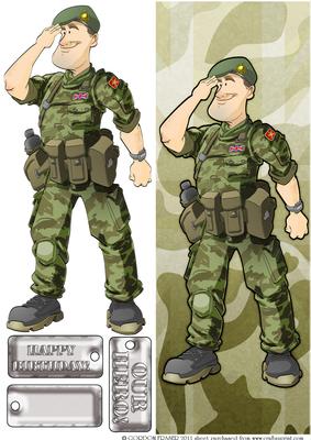 British Army Dude Green Beret Large Dl