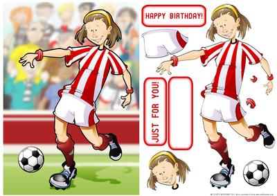 Red and White Football Girl