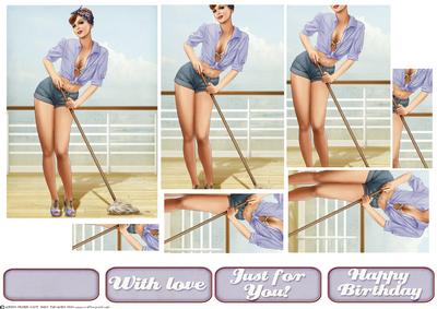 1950's Pin Up Girl Alice May Pyramid (lilac)