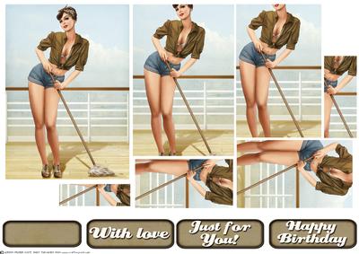 1950's Pin Up Girl Alice May Pyramid (brown)