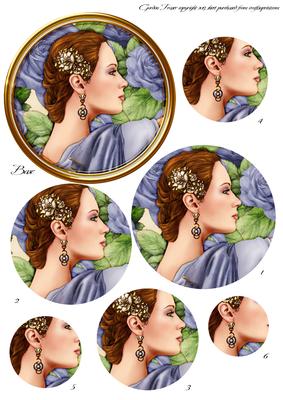 Art Deco Lady Pandore Circle Pyramid (lilac)