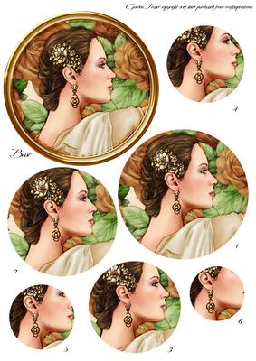 Art Deco Lady Pandore Circle Pyramid (gold)