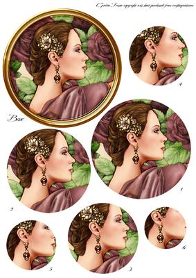 Art Deco Lady Pandore Circle Pyramid (dark Pink)