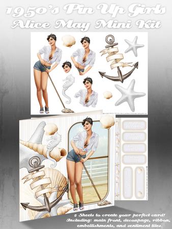 1950's Pin Up Girl Alice May Mini Kit (white)