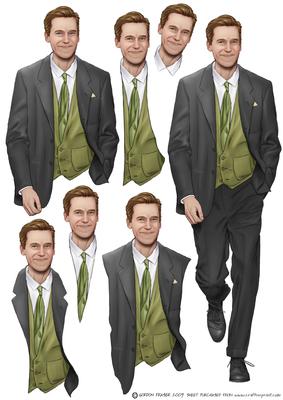 Art Deco Gentleman Antonio (green) Decoupage Sheet