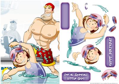 Dad and Daughter Swimmers