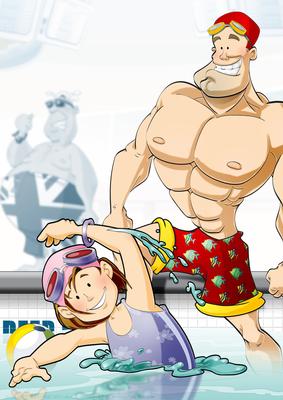 Dad and Daughter Swimmers A4