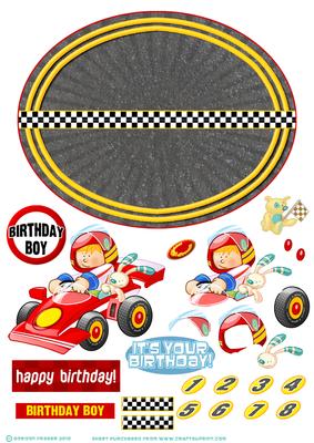 Boy Racer Red Wobble Card.