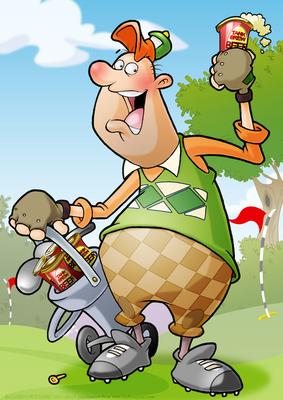 Golf and Beer Dude A4