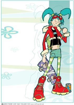 Skater Girl Dude A4.