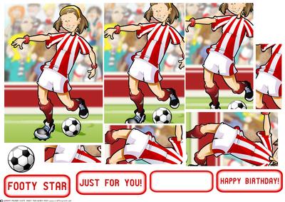 Red and White Football Girl Pyramid