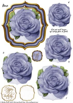 Double Curve Frame Pyramage Topper Lilac Rose