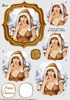 Double Curve Frame Pyramage Topper Eva Grace Gold Christmas